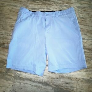 Men's Light Blue Flat Front Shorts
